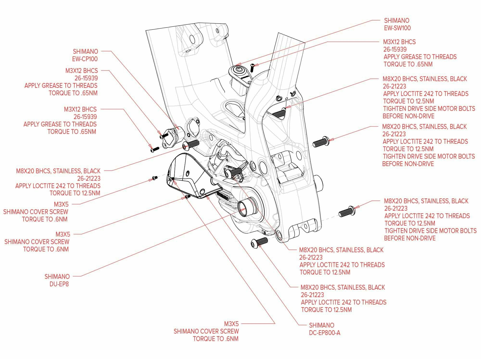 Bullit 3 eMTB Exploded Diagram