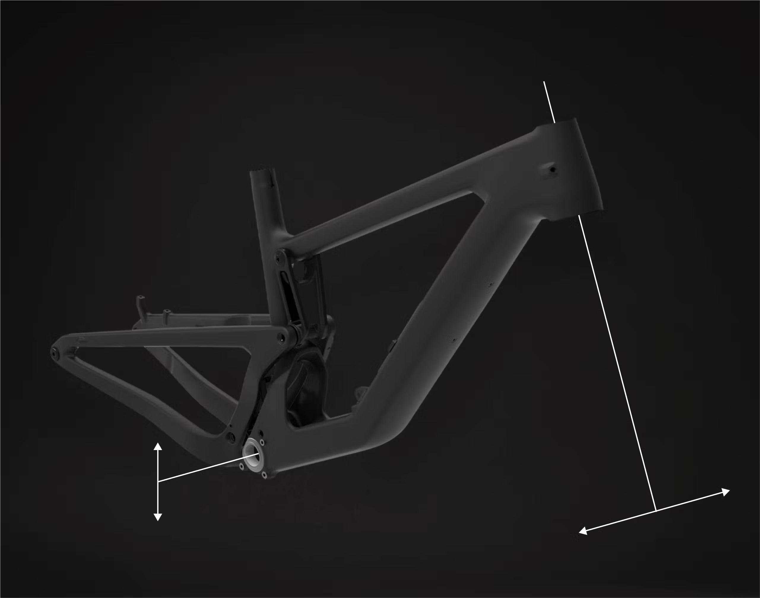 a graphic of the various frame sizes that Santa Cruz Bicycles offers