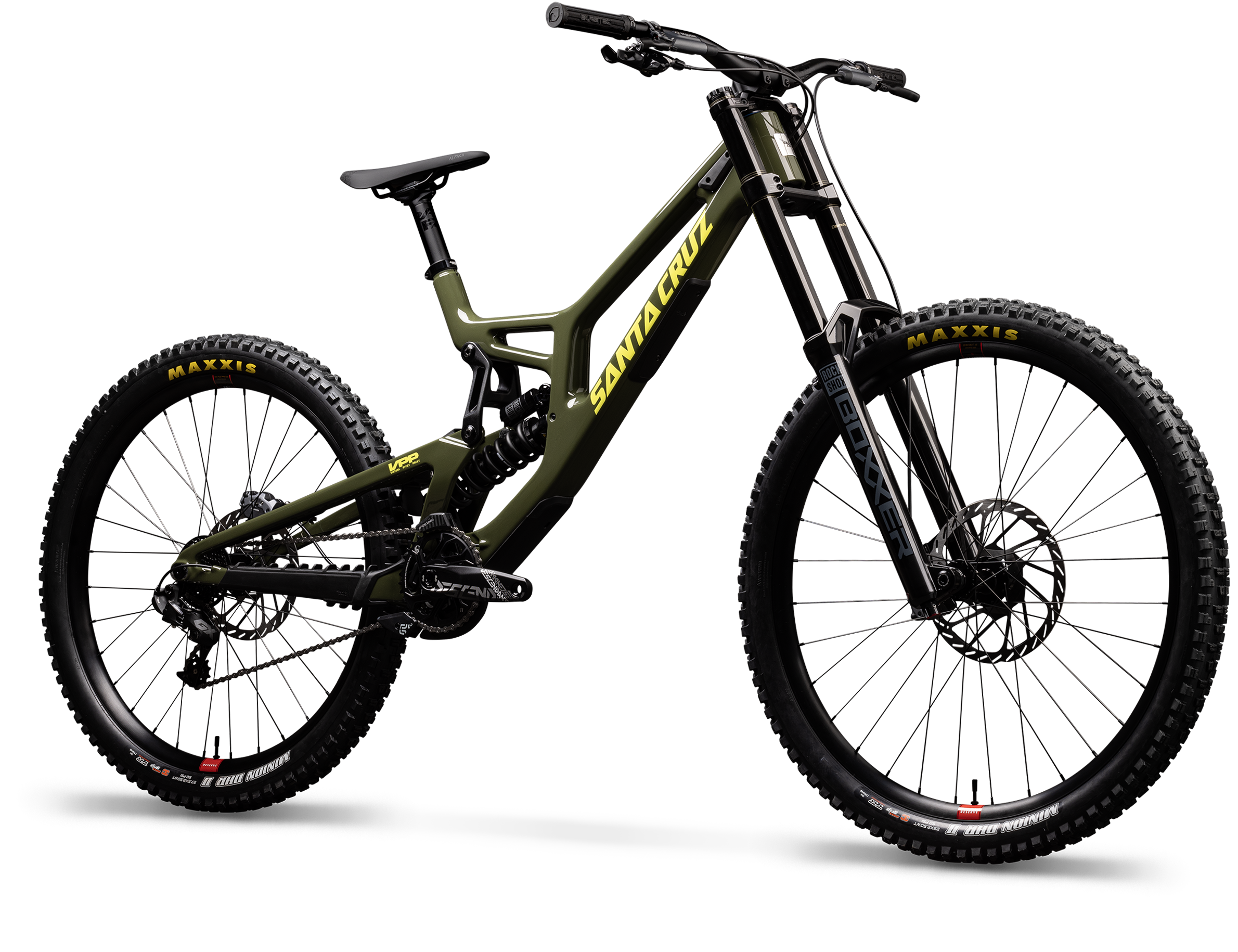 V10 Downhill Mountain Bike: Gloss Kelp Green