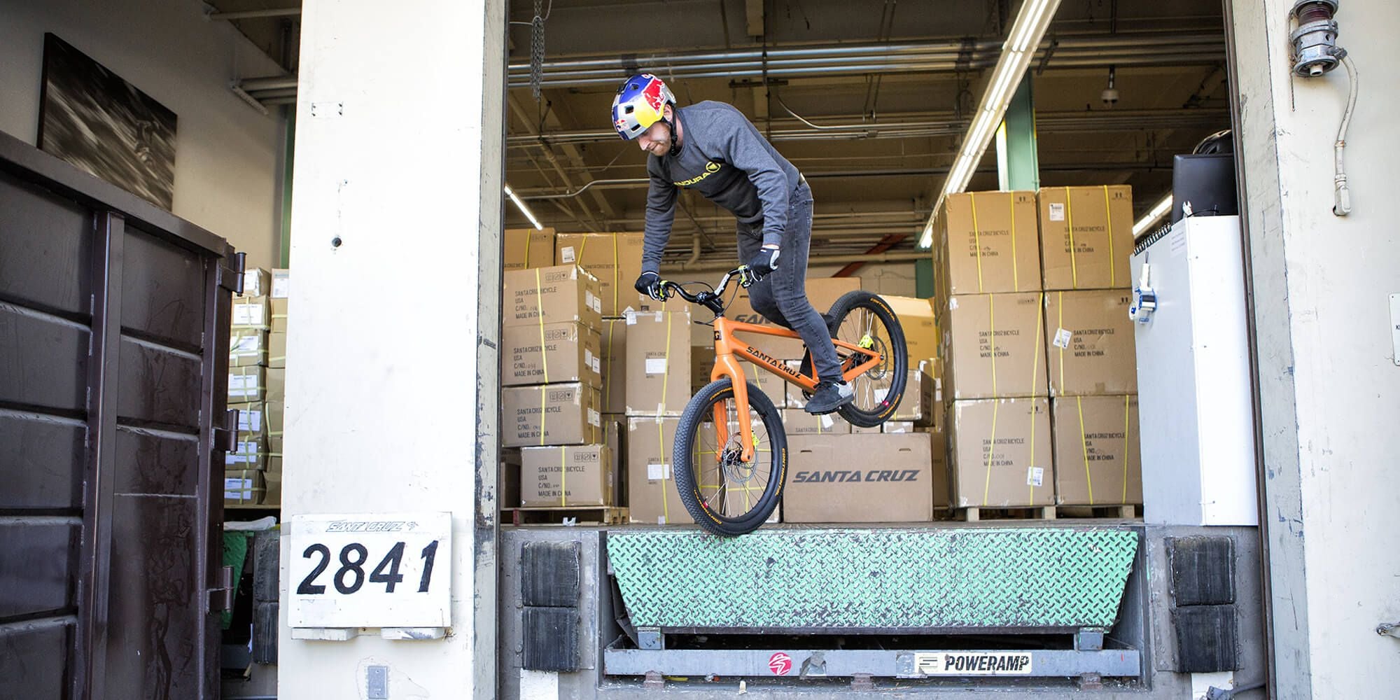 Danny MacAskill riding his carbon trials bike